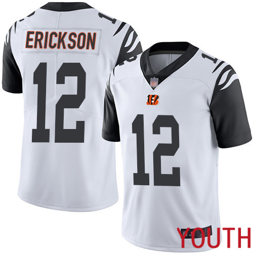 Cincinnati Bengals Limited White Youth Alex Erickson Jersey NFL Footballl #12 Rush Vapor Untouchable